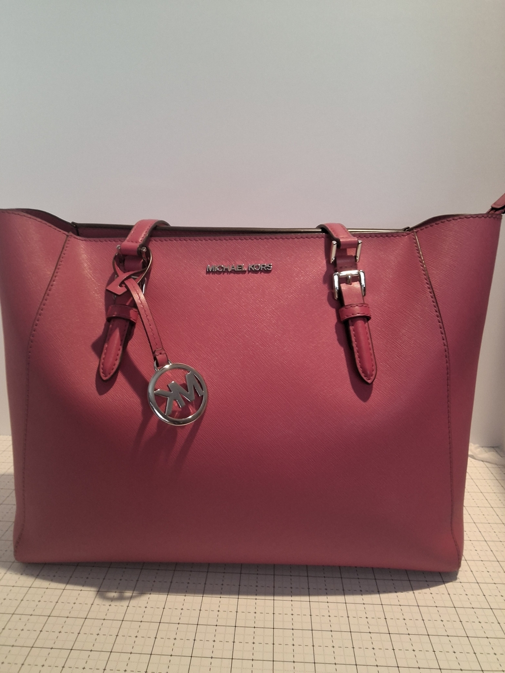 Michael Kors Pink Saffiano Leather Tote Bag